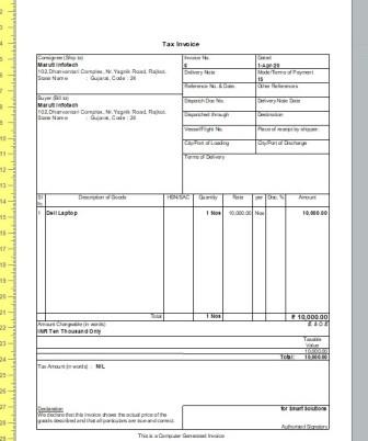 Print Invoice on Pre-Printed Letter Head